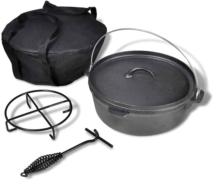 Dutch Oven Feuertopf Bräter Schmortopf 5,6 L inkl. Zubehör 5.6 l, 5.6 l