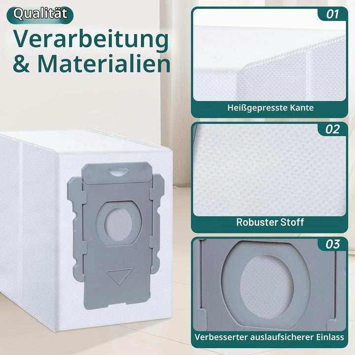 LOVECO 12 Stück Staubbeutel Kompatibel für iRobot Roomba i7 i7+ i7 Plus S9 S9+ s9 Plus i8+ i3+ i4+ i