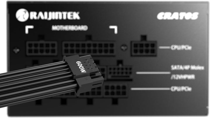 RAIJINTEK CRATOS 1200 BLACK, 80 Plus Gold Vollmodulares ATX 3.1 Netzteil, PCIe 5.1 12V-2x6 Kabel, Le