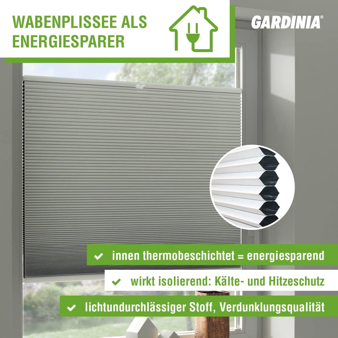 GARDINIA Wabenplissee Concept Thermo-Abdunklung, Blickdicht, Lichtundurchlässig, Hitzeschutz, Faltro