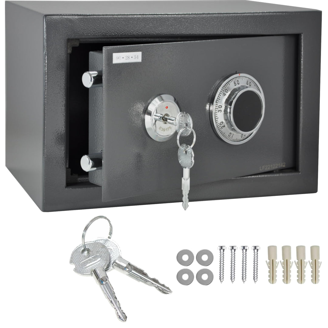 Tresor Möbeltresor Safe Mechanisches Kombinationsschloss + Doppelbartschloss Schranksafe Geldschrank