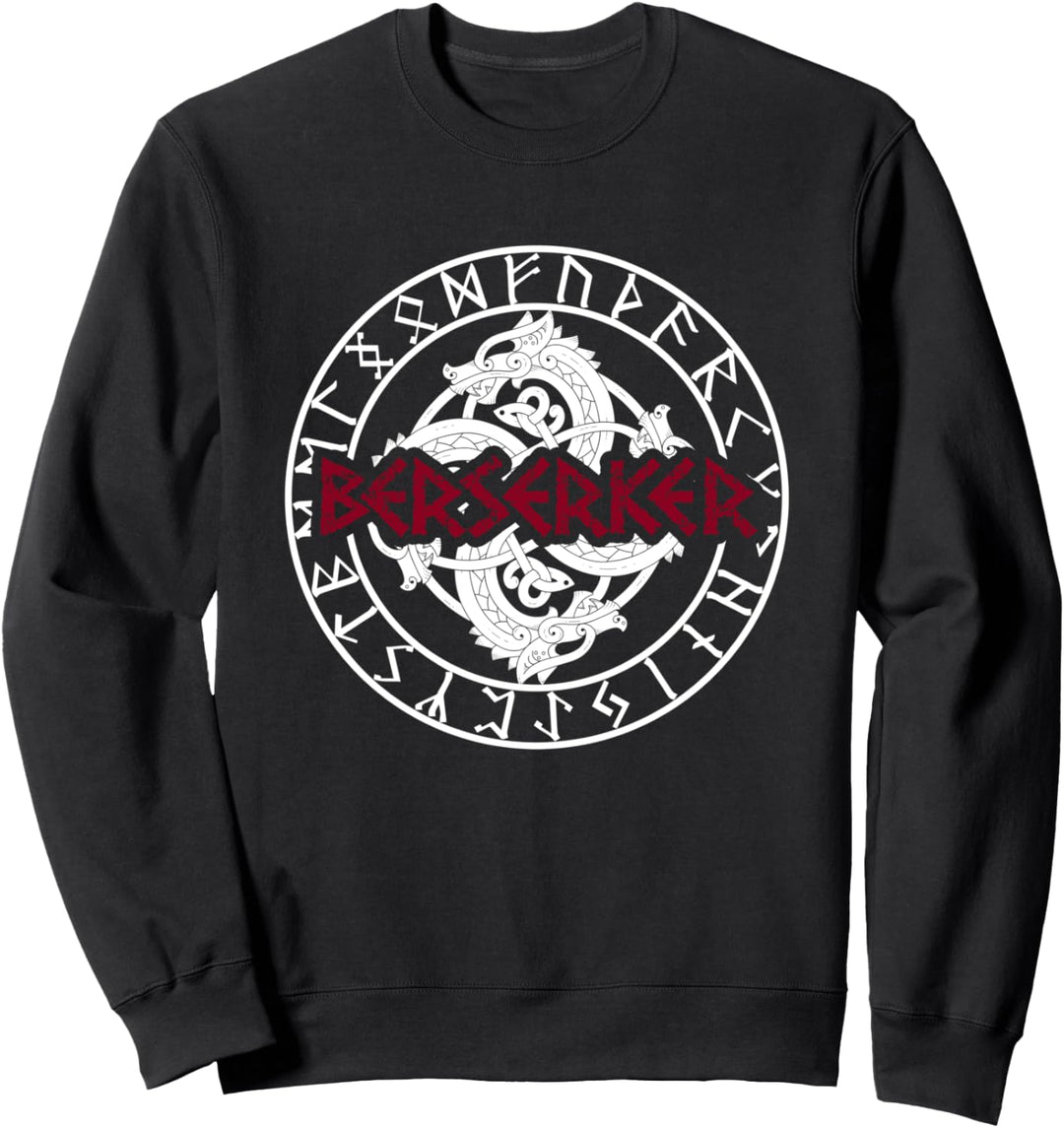 Berserker Wikinger Germanen Design mit Runen Sweatshirt