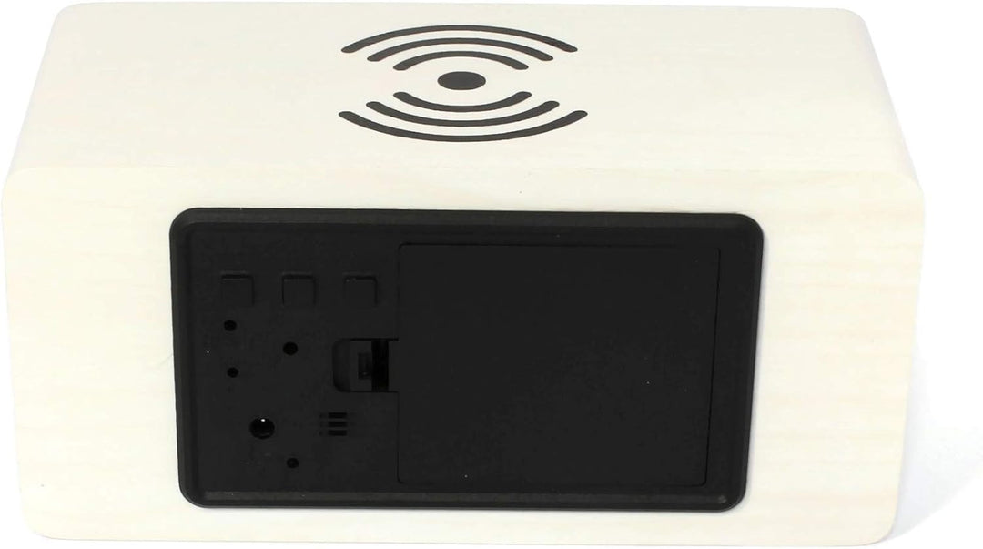 Atlanta LED Wecker mit Induktiv Ladestation für Smartphones - 1129-0