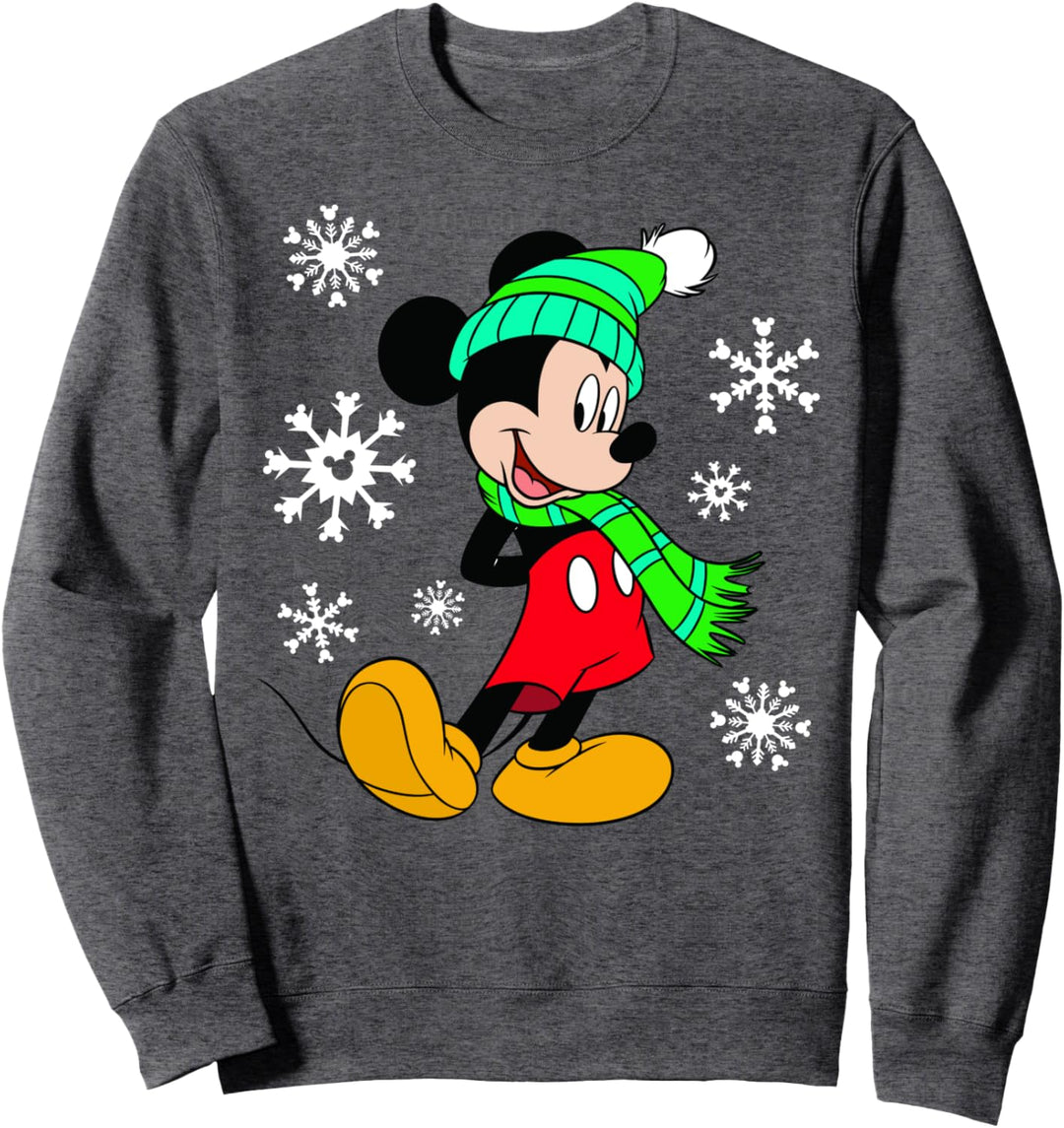 Disney Mickey And Friends Christmas Mickey Snowflakes Sweatshirt