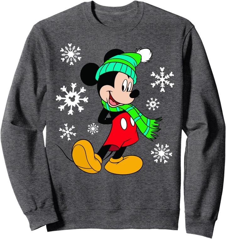 Disney Mickey And Friends Christmas Mickey Snowflakes Sweatshirt