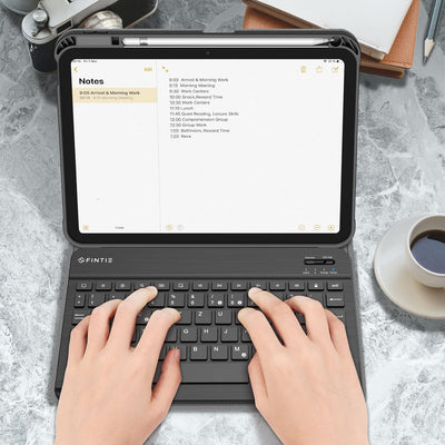 Fintie Tastatur Hülle für iPad 10. Generation 2022 (10.9 Zoll), Schutzhülle mit TPU Rückschale, Penc