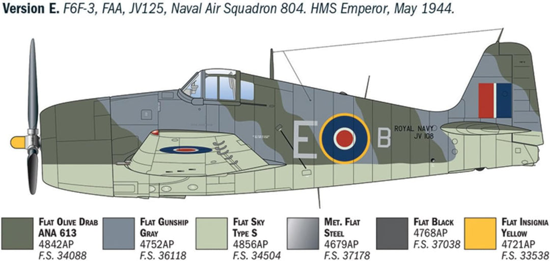 Italeri 91213 1:72 Grumman Hellcat F6 F-3 - Modellbau, Bausatz, Standmodellbau, Basteln, Hobby, Kleb