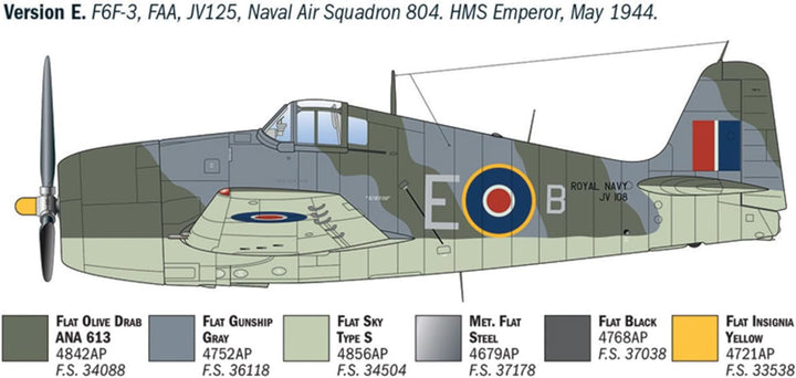 Italeri 91213 1:72 Grumman Hellcat F6 F-3 - Modellbau, Bausatz, Standmodellbau, Basteln, Hobby, Kleb