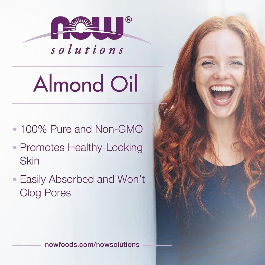 Now Foods Solutions Sweet Almond Oil (Mandelöl) Hautpflege, 473ml flüssig 473 ml (1er Pack), 473 ml