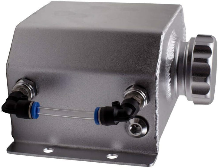GCDN Universal 1L Aluminium Legierung Auto Kühler Kühlmittel Ausgleichsbehälter mit Ablassschraube 1