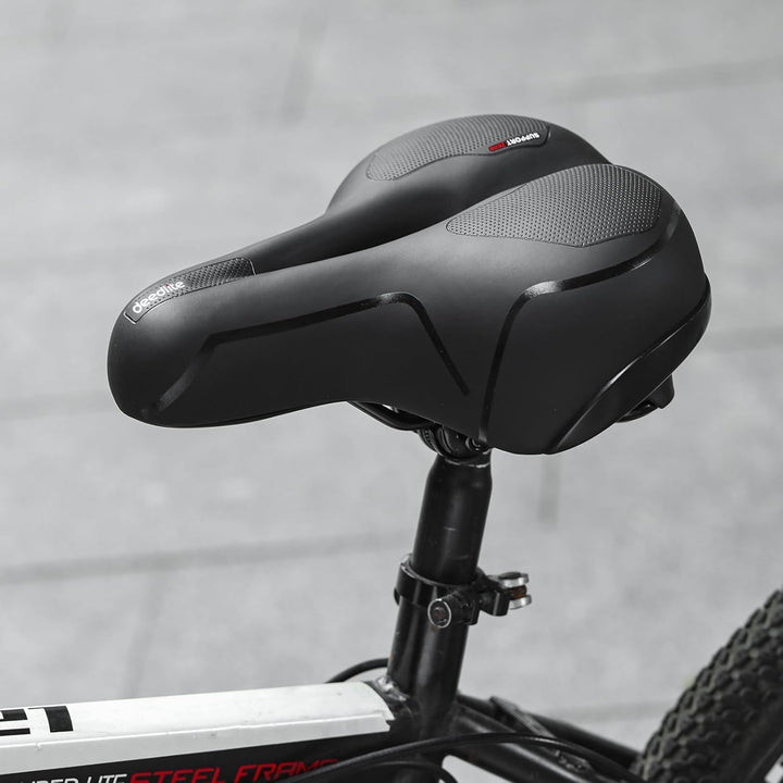 Cloud Comfort Pro 2.0 Fahrradsattel Bequem Weich Memory Schaum Radsattel Mit Rotem Warnstreifen City