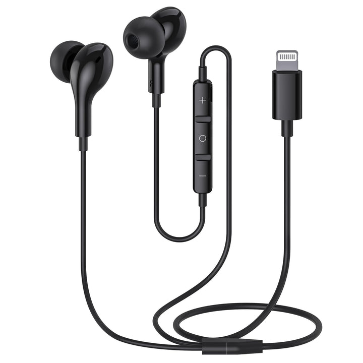 Guguearth MFi-Zertifiziert Lightning Kopfhörer für iPhone, Magnetische Kopfhörer mit Kabel Kompatibe