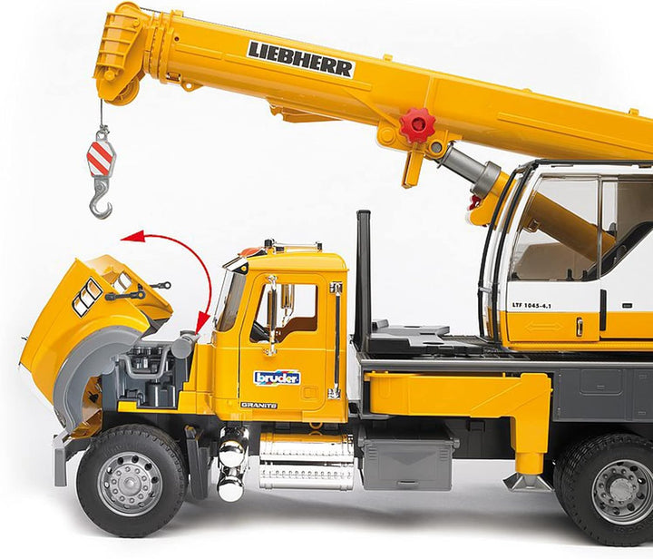 bruder 02818 - Mack Granite Liebherr Kran-LKW - 1:16 Fahrzeuge Kranwagen Baufahrzeug