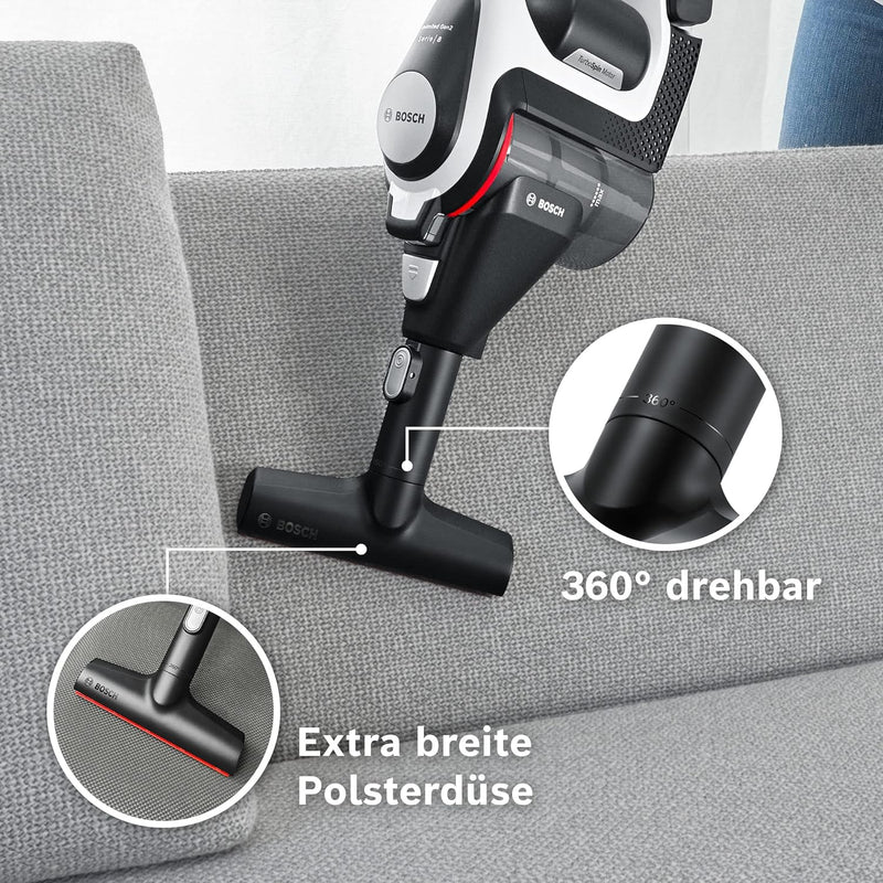 Bosch XXL-Polsterdüse für Staubsauger, BHZUXXL, 360°-Rotation, grosser Bürstendurchmesser, geeignet