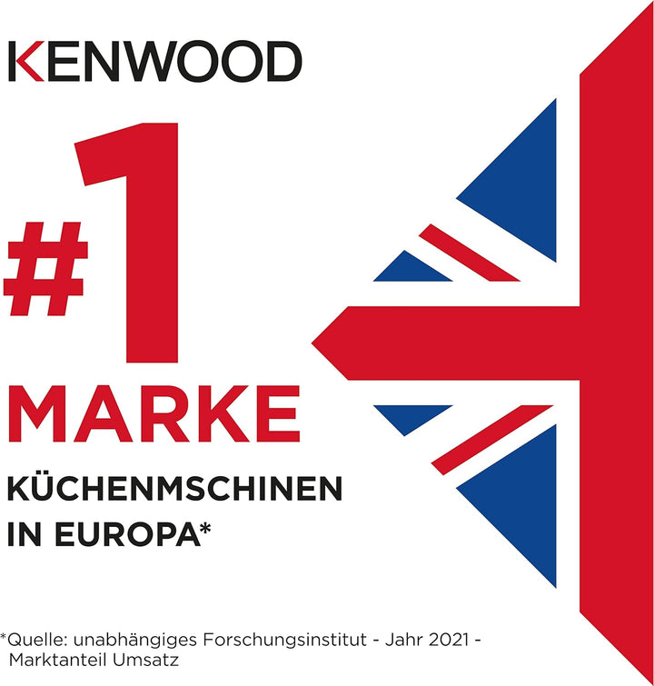 Kenwood MultiPro XL Weigh+ FDM72.990SS Kompakt-Küchenmaschine mit integrierter Waage & Timer, Expres