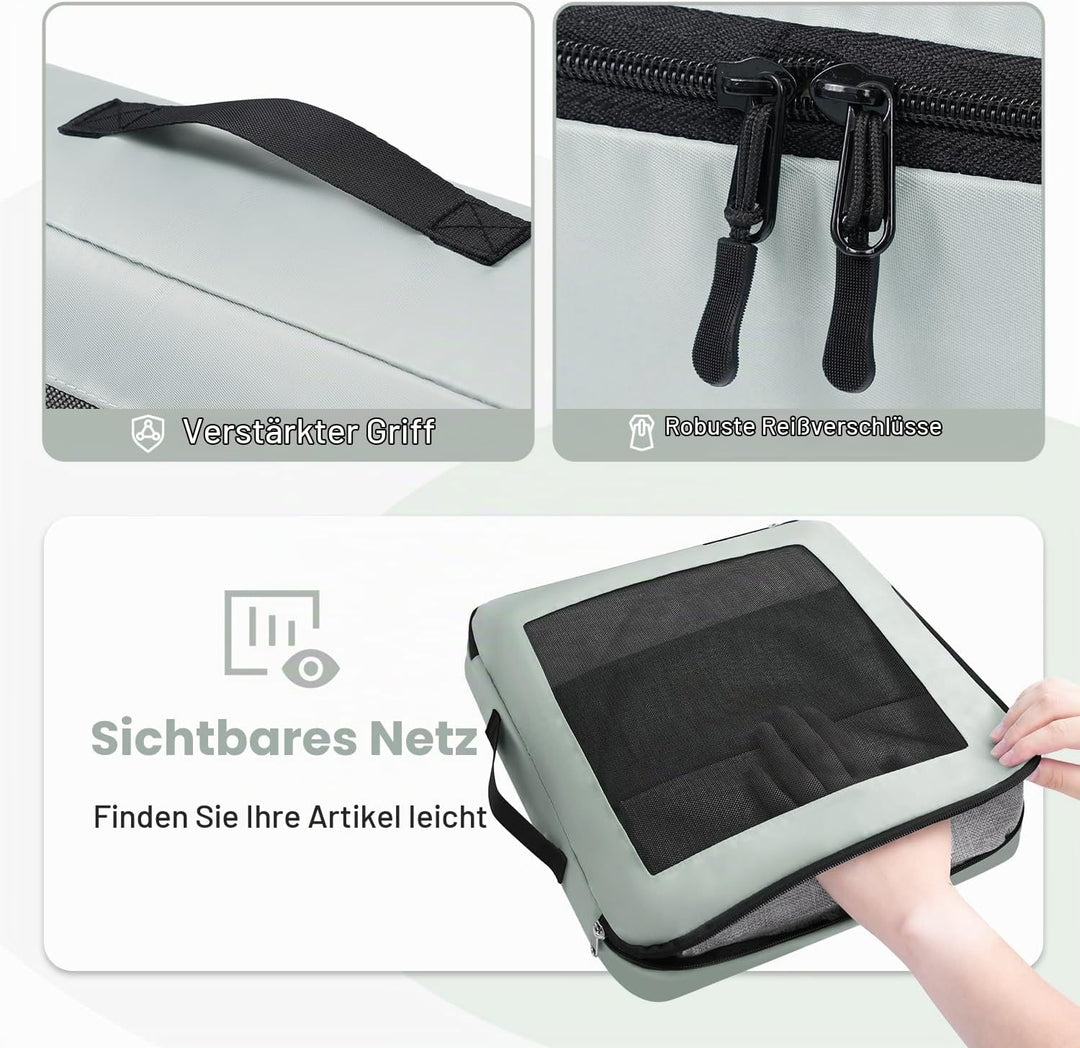 Prezon Packing Cubes for Suitcase 10 Set, Leichtgewichtige Gepäck Packing Organizer Packing Cubes fü