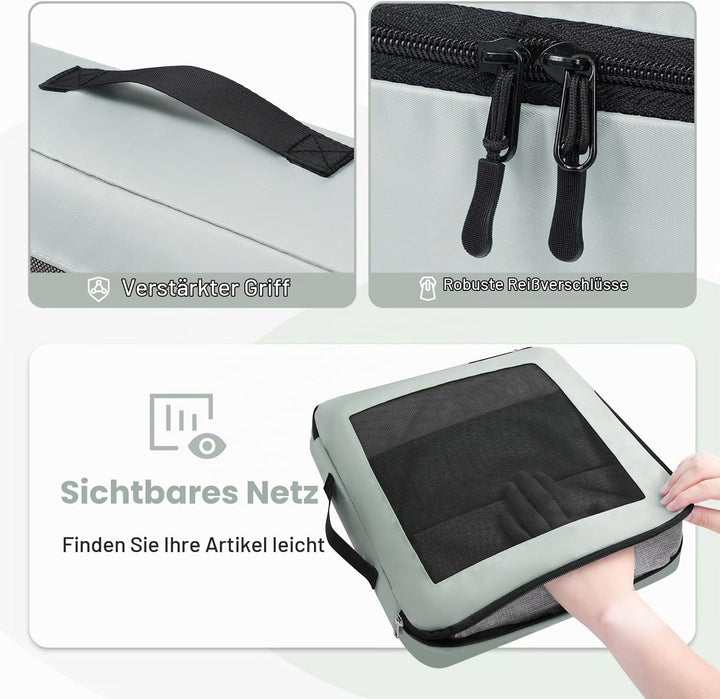 Prezon Packing Cubes for Suitcase 10 Set, Leichtgewichtige Gepäck Packing Organizer Packing Cubes fü