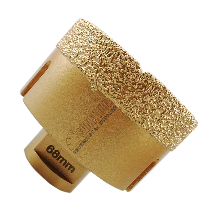 SHDIATOOL Diamantbohrer, 68 mm, Vakuumgelötet, mit Gewinde M14, für Trockenbohren, Porzellan, Fliese