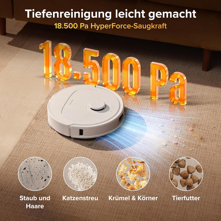 roborock Qrevo S Pro Set Saugroboter mit Wischfunktion, verbessert von QV 35A, 18.500 Pa Saugkraft,