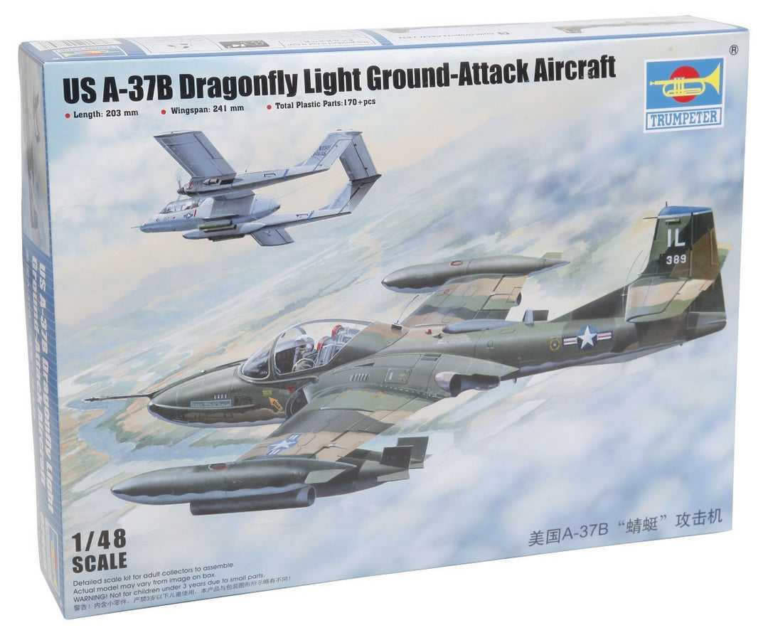 Trumpeter 02889 - Modellbausatz US A-37B Dragonfly Light Ground-Attack