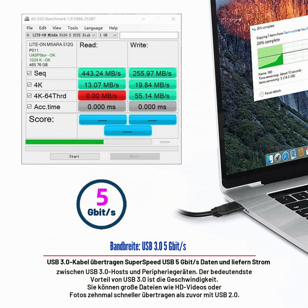 CY Kabel für USB-C Typ-C zur Stromversorgung über eSATA DC5V USB2.0 zu HDD SSD ODD eSATAp Disk Conve