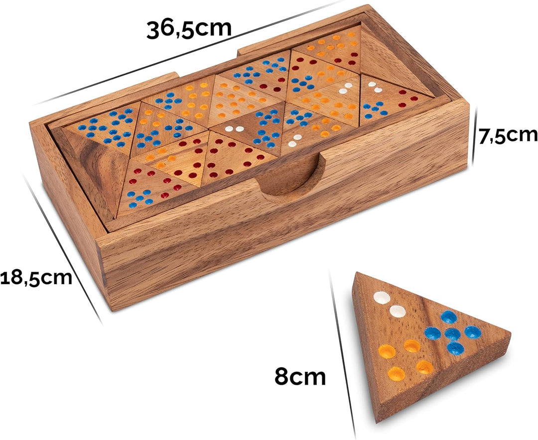 LOGOPLAY Tridomino Jumbo - extra grosse Spielsteine Kantenlänge 8cm - für Senioren - Triomino - Drei