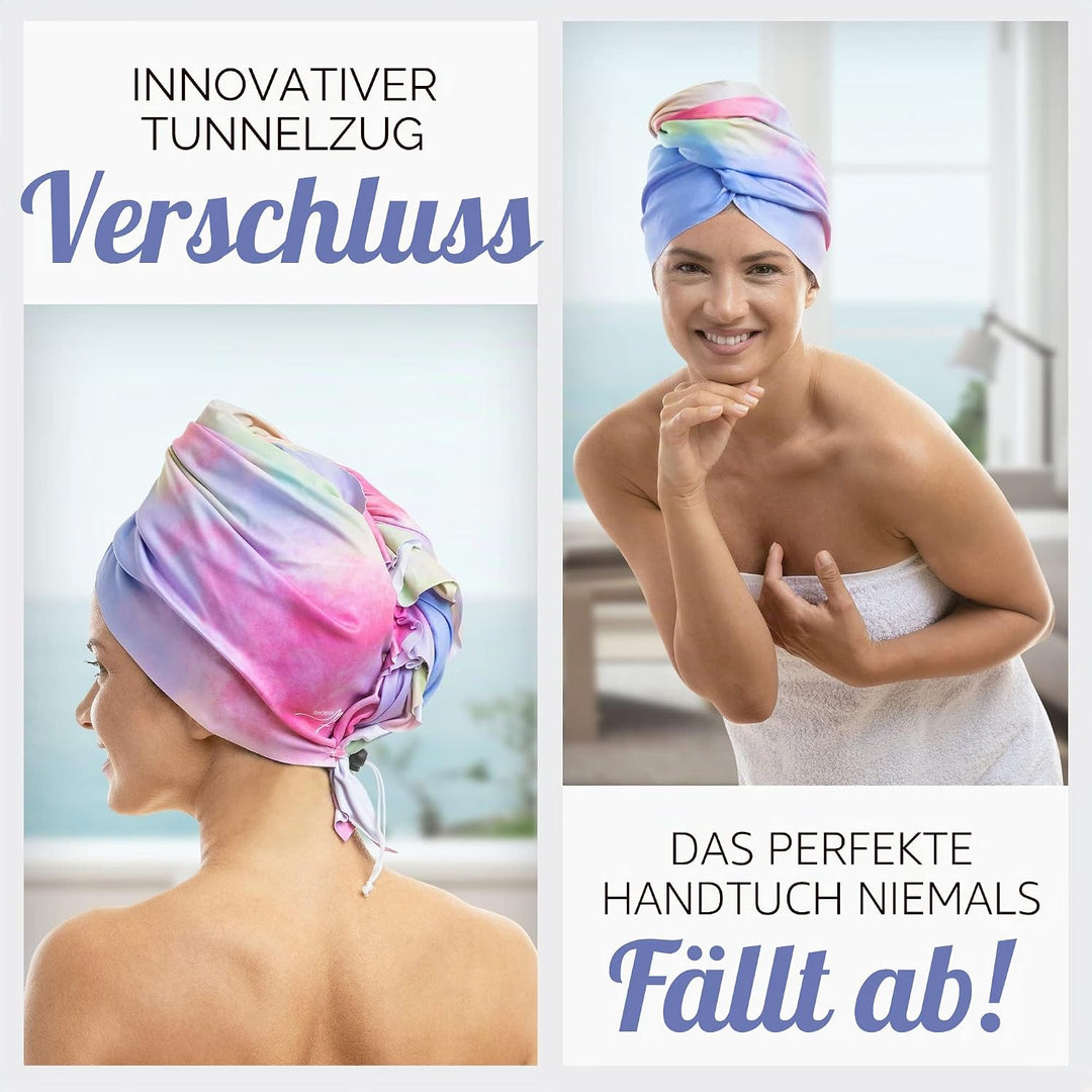 Mikrofaser-Handtuch für Frauen – Geschenk und Reisen – glatt wie Seide – lockiges, gewelltes, glatte