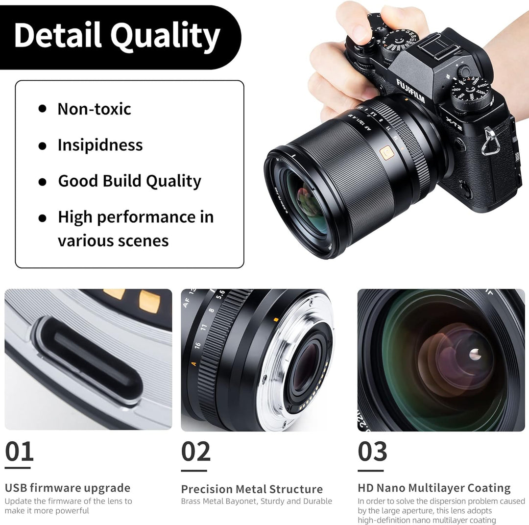 VILTROX AF 13mm f1.4 XF Weitwinkel Objektiv APS-C Autofokus für Fuji X Mount Kamera X-A20 X-T4 X-E4