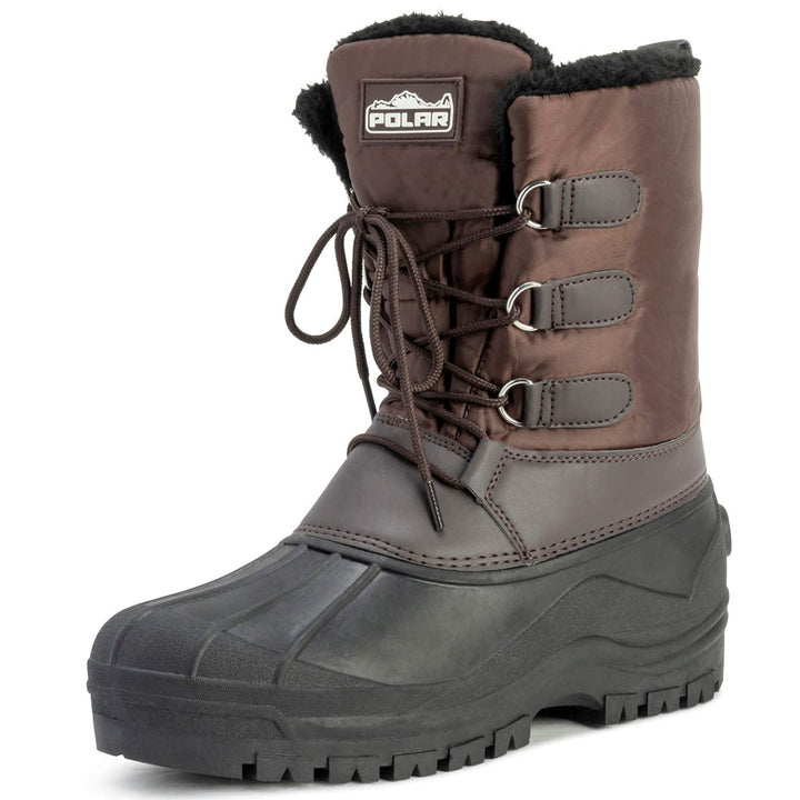 Polar Herren Dreck Schnüren Short Nylon Winter Schnee Regen Schnüren Wasserdicht Duck Stiefels 42 EU