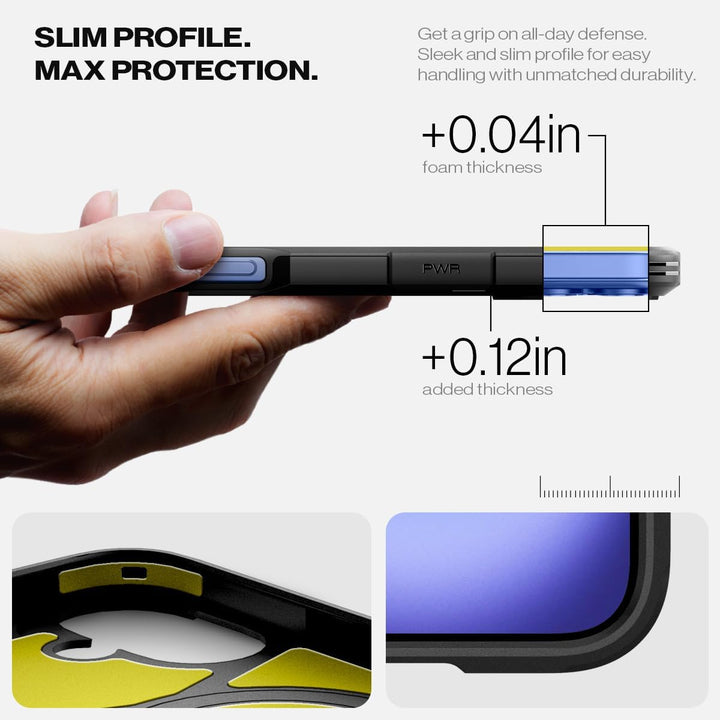 Spigen Tough Armor (AI) MagFit Hülle für iPhone 16, Kompatibel mit MagSafe Zubehör -Schwarz iPhone 1