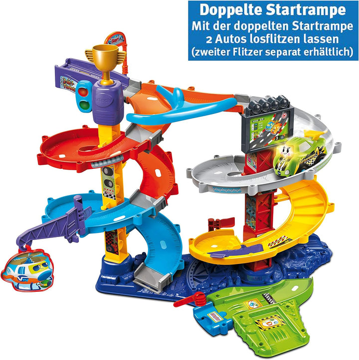 VTech 80-535004 TUT Baby Flitzer-2-in-1-Turboturm Babyspielzeug, Rennbahn, Parkhaus, Auto FFP Versio