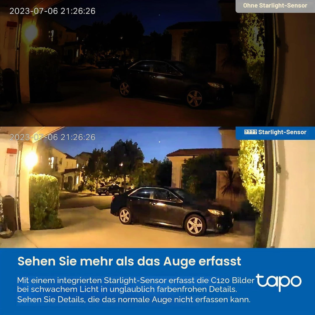 TP-Link Tapo C120 Überwachungskamera innen & aussen,Magnetische Basis,2K Auflösung, Eingebaute Duale