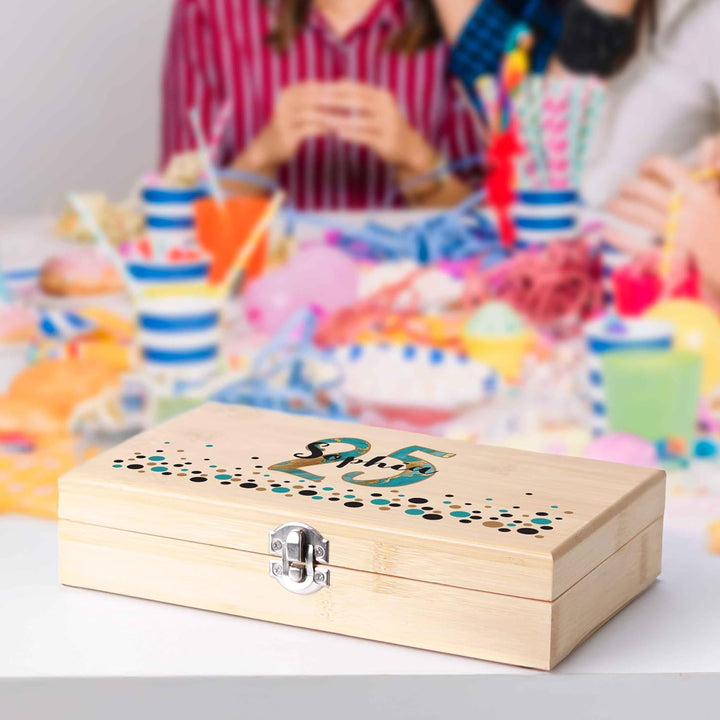 LAUBLUST Weinöffner Set Personalisiert mit Name & Alter - 5er Weinzubehörset als Geschenk zum Geburt