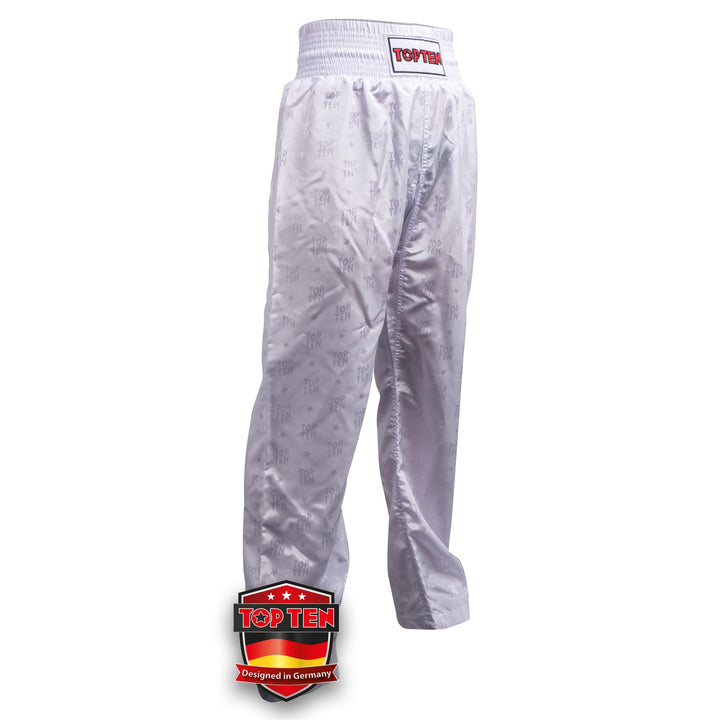 TOP TEN Kickboxhose „Classic“ L Weiss - Weiss, L Weiss - Weiss