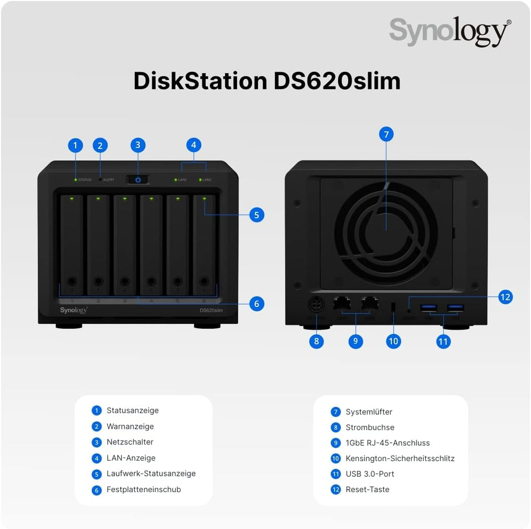 Synology DiskStation DS620slim NAS Single