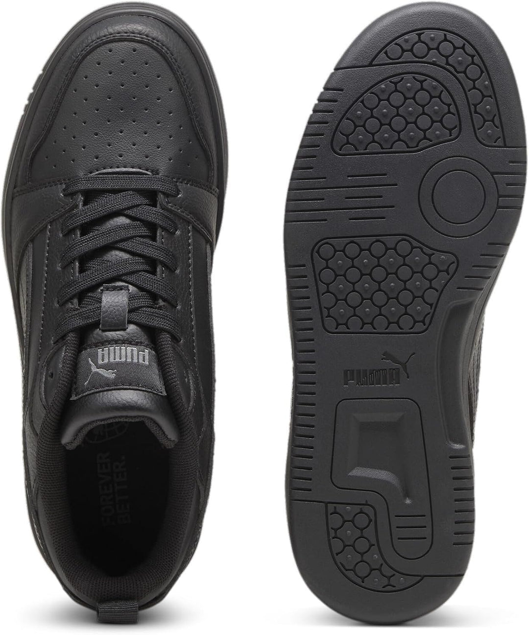 PUMA Unisex Kinder Rebound V6 Lo Jr Sneaker 37.5 EU Schwarz Grau Black Shadow Gray, 37.5 EU Schwarz
