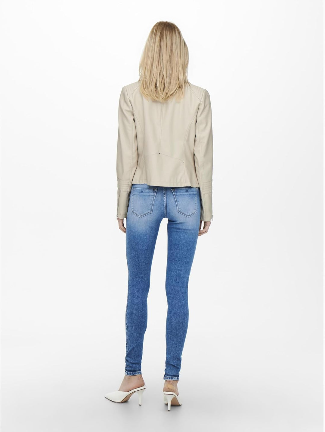 ONLY Female Kunstlederjacke ONLGEMMA Kunstlederjacke 34 Silver Lining, 34 Silver Lining