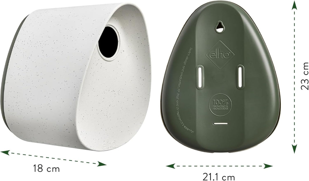 Elho Essential Bird House 18cm - Vogelhaus - für über 11 Arten - 100% Recyceltem Plastik - L18 x B21