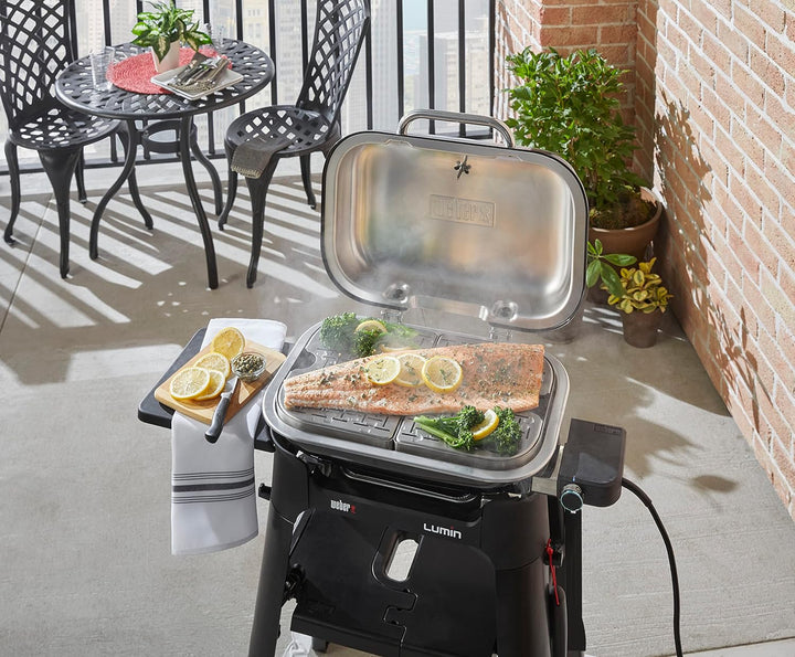 Weber 6613 Lumin Compact Versatility Grill Kit, Silver, Compact