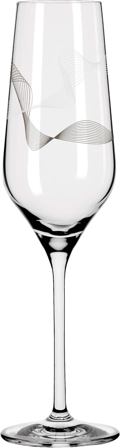 RITZENHOFF 3711002 Champagnerglas 250 ml – Serie Kristallwind Set Nr. 2 – 2 Stück mit Windillustrati