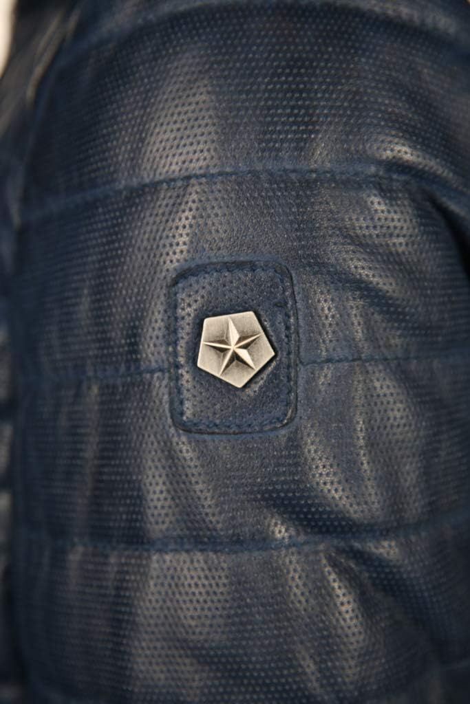 MILESTONE Herren Lederjacke Terenz 58 Blau, 58 Blau