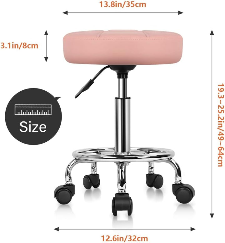 KKTONER Rollhocker mit Pedal (Rosa), Rosa