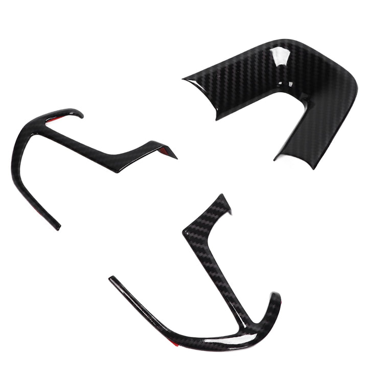 Auto Lenkradverkleidung, Fydun 3 Stück Lenkradabdeckungsverkleidung Ersatz für Dodge Challenger Char