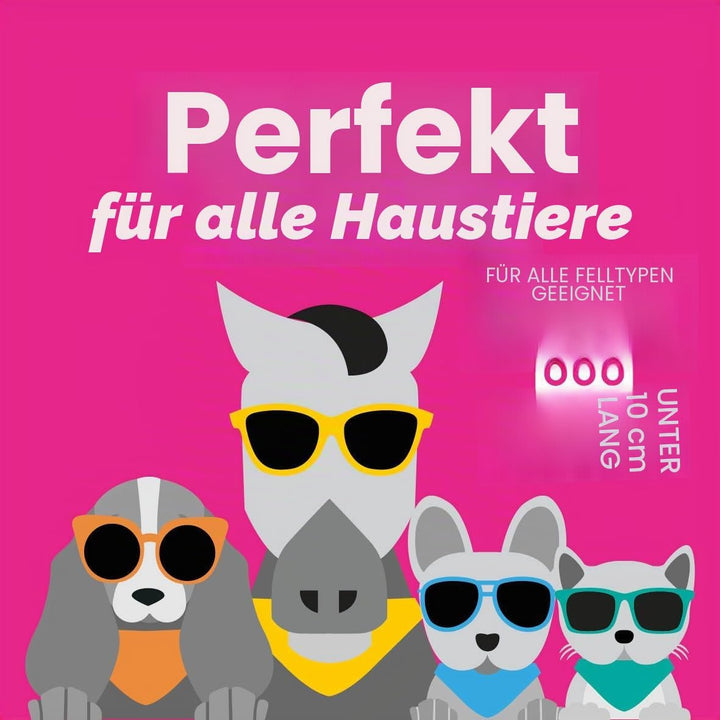 Groomi Tool für Tiere - Bürste zur Entfilzung und Entfernung von Unterwolle - Fellbürste für Katzen,