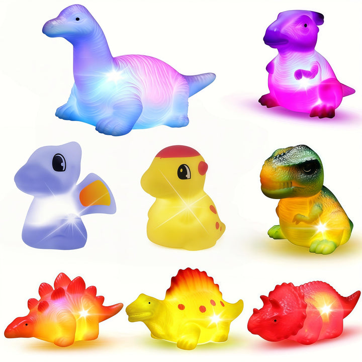 Badewannenspielzeug, 8 Stück Dinosaurier Badespielzeug, Badewannen Spielzeug Kinder, Badespielzeug B