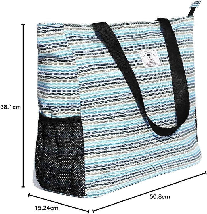 Grosse Strandtasche, wasserabweisend, leicht, 50,8 cm, für Damen, für Fitnessstudio, Strand, Reisen,