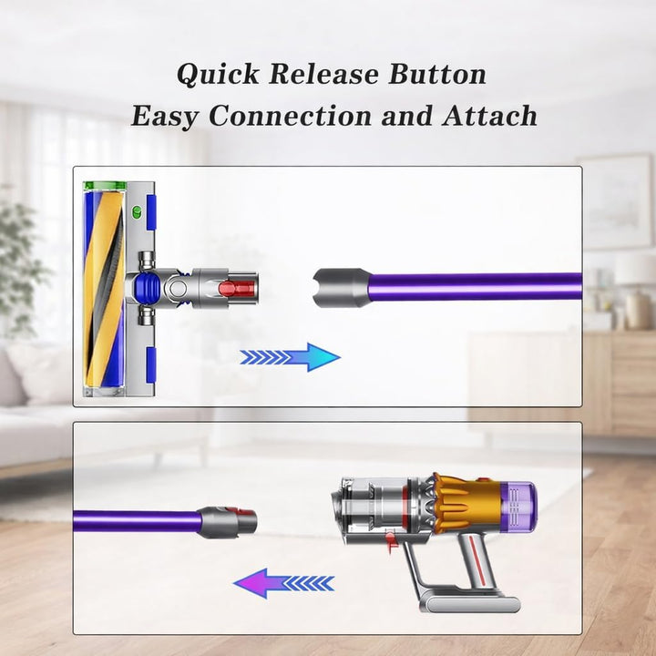 Verlängerungsrohr für Dyson V12 Detect Slim / V10 Digital Slim Stabstaubsauger, 74cm/29in Aluminium