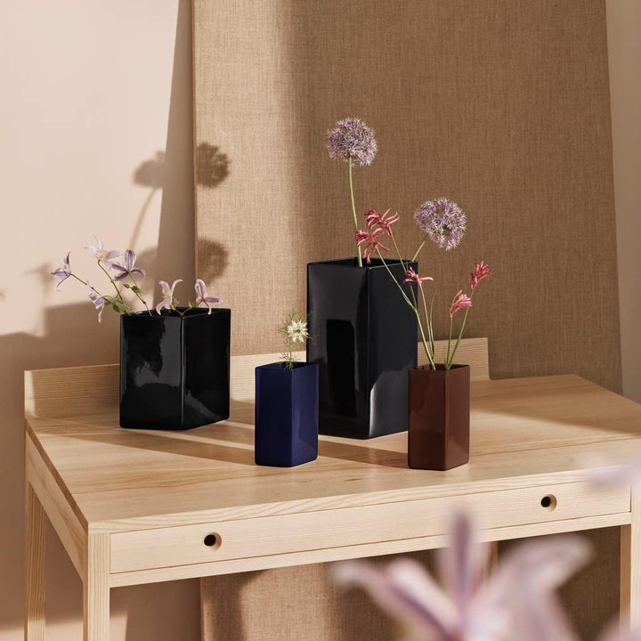 Iittala 1051704 Ruutu Vase, Keramik, schwarz Schwarz 315 mm Keramik, Schwarz 315 mm Keramik