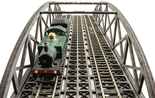 War World Scenics Zweispurige Hoch-Detail Graue Stabbogenbrücke 560mm - Spur 00/H0 MDF Modellbahn Mo
