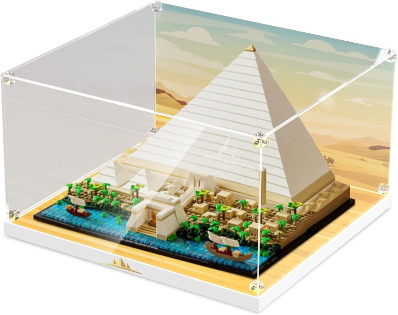 cooldac Acryl Vitrine Box für Lego 21058 Cheops-Pyramide , staubdicht Transparent Clear Display Box